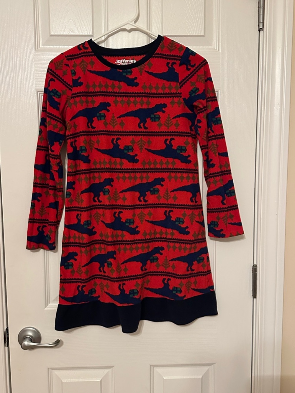 Jammies Red Dino Print Kids Nightgown